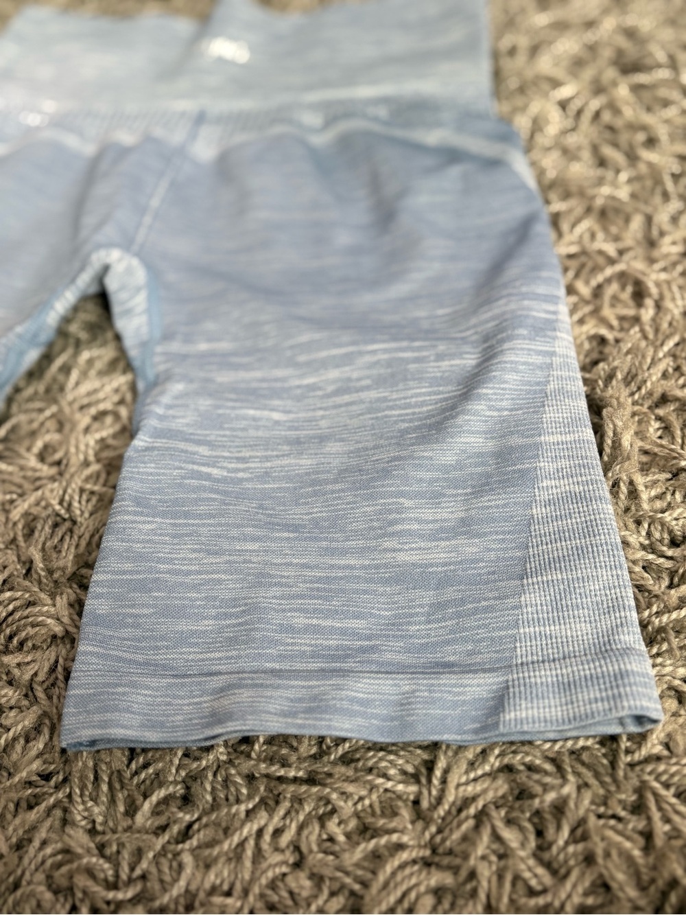 Light Blue Ribbed Shorts - Picture 5 of 7